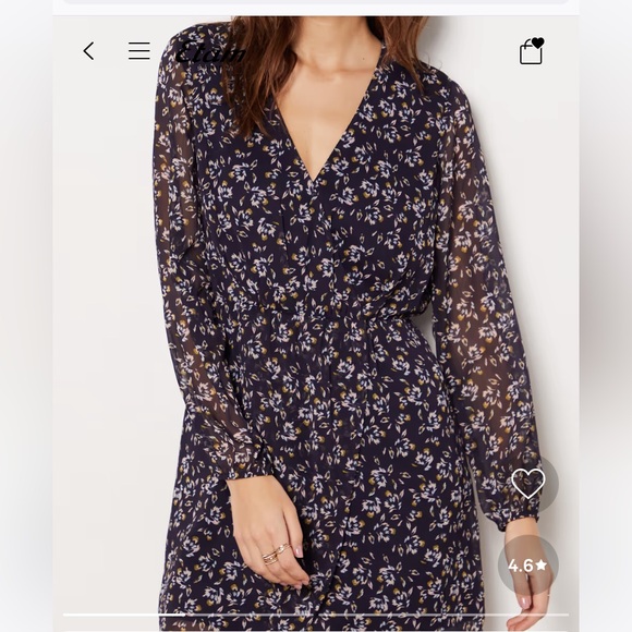 Last chance! PRIMROSE V-Neck Long-Sleeve Floral Mini Dress - Picture 5 of 8